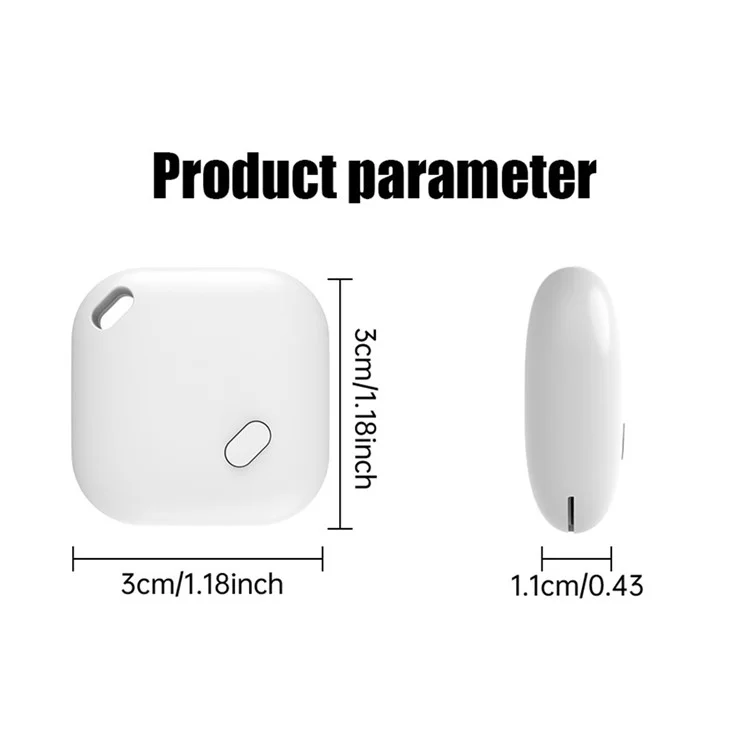 F02 Smart Finder Bluetooth Tracker de Bagages Compatible avec Apple Find My - Blanc