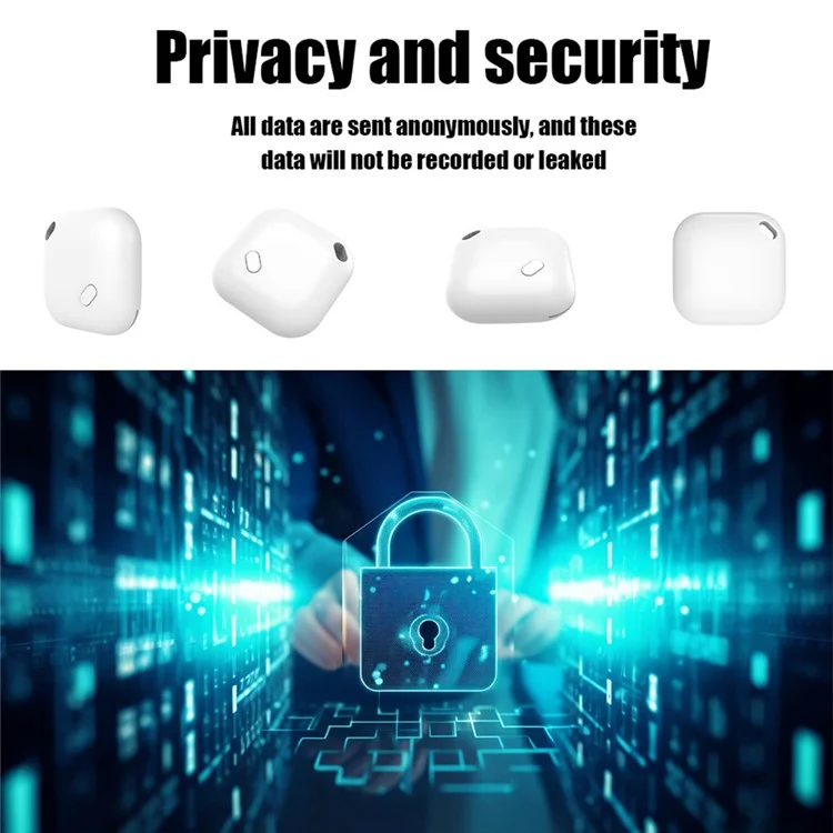 F02 Smart Finder Bluetooth Tracker de Bagages Compatible avec Apple Find My - Blanc