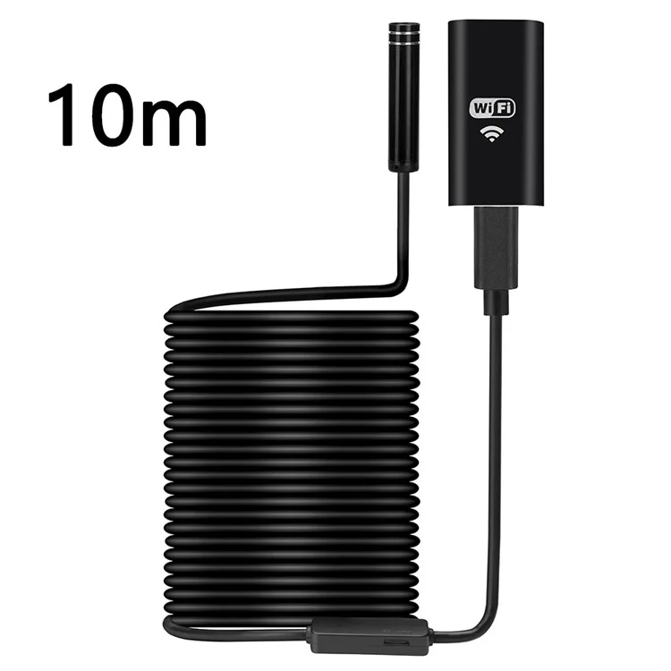 YPC100 10m Hard Wire WiFi Borescope 8mm Camera Lens Cell Phone Inspection Endoscope