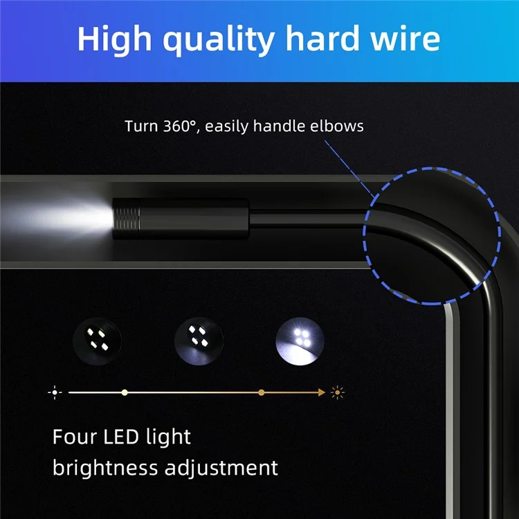 109A 3.5m Hard Wire WiFi Endoscope Waterproof Night Vision Camera Lens Mobile Phone Borescope