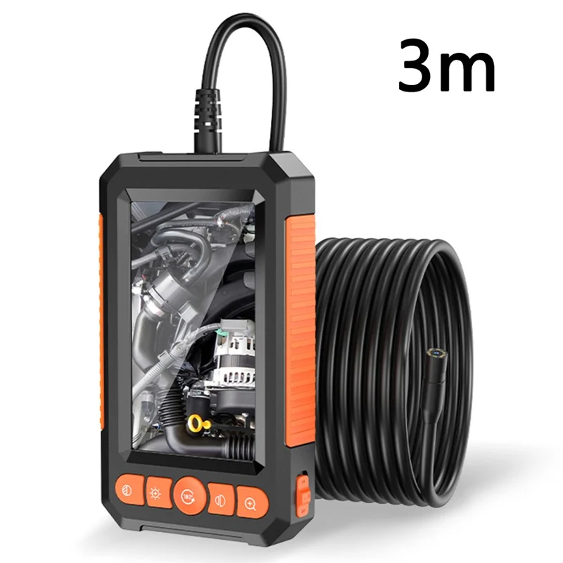 C43 3m Wire 8mm Single Lens Inspection Borescope 1080P Camera Endoscope with 4.3 inch Screen