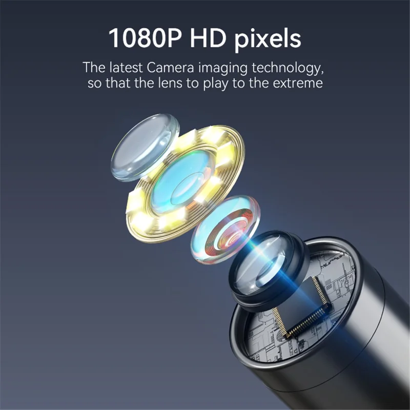 C43 1m Wire 8mm Single Lens Inspection Borescope 1080P Camera Endoscope with 4.3 inch Screen