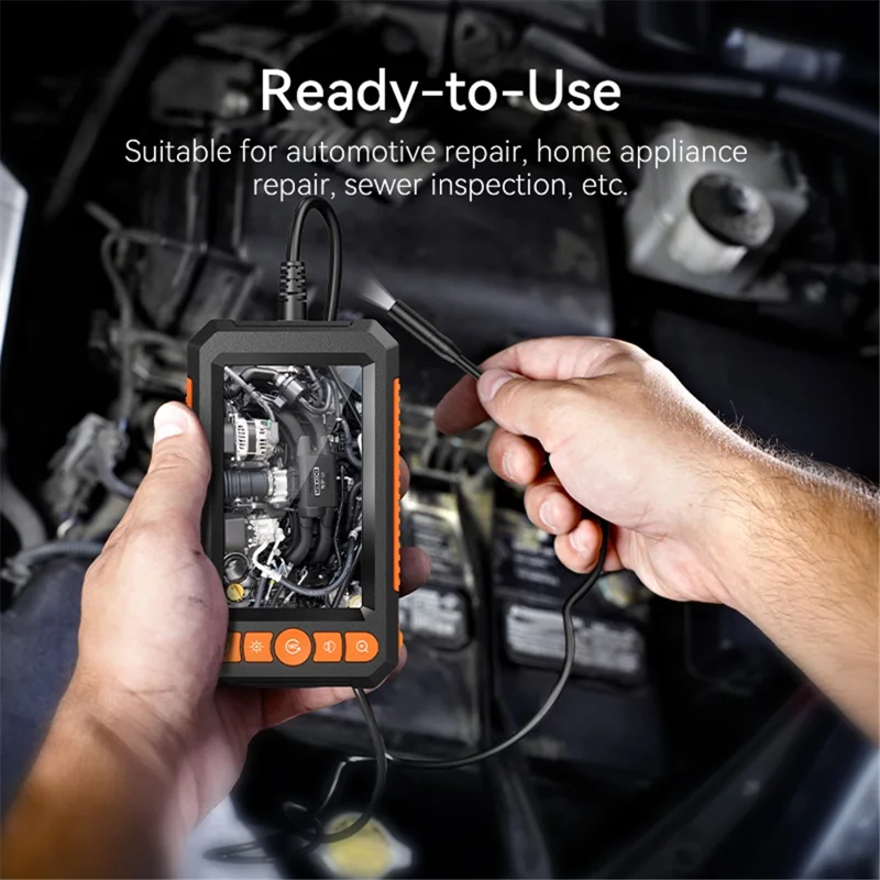 C43 1m Wire 8mm Single Lens Inspection Borescope 1080P Camera Endoscope with 4.3 inch Screen