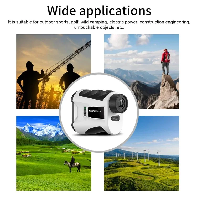 KAEMEASU KM-G1000H Golfing Range Finder 5-1000m Laser Rangefinder - White