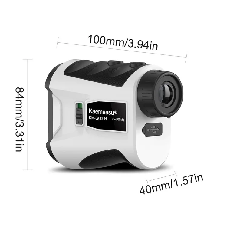 KAEMEASU KM-G600H Golfing Range Finder 5-600m Laser Rangefinder - Black
