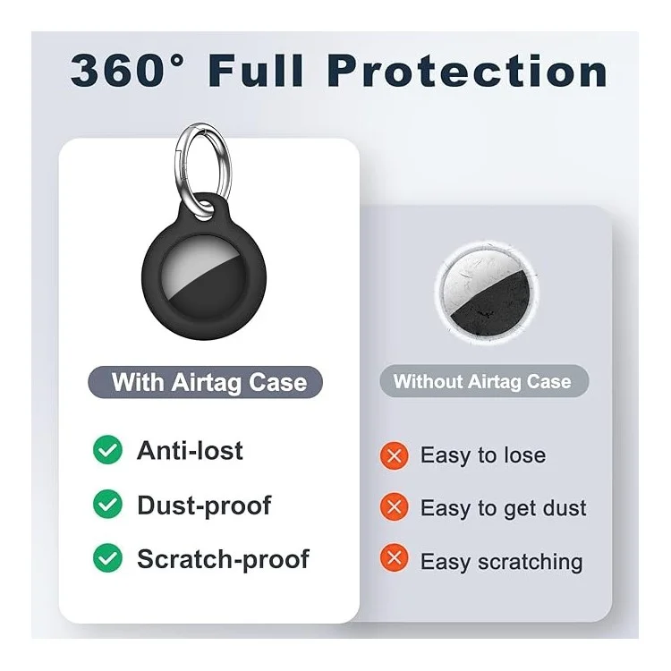 4Pcs for Apple AirTag Bluetooth-compatible Locator PC Protective Case Anti-Drop Cover