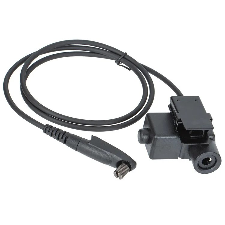 Ham Radio 7.1mm Speaker Microphone with U94 PTT Headset Adapter for Motorola GP328Plus
