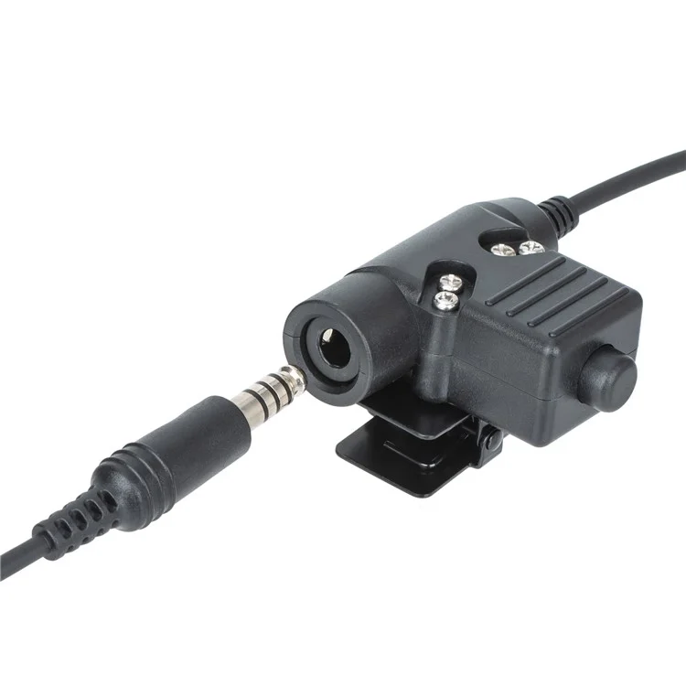 Ham Radio 7.1mm Speaker Microphone with U94 PTT Headset Adapter for Motorola GP328Plus