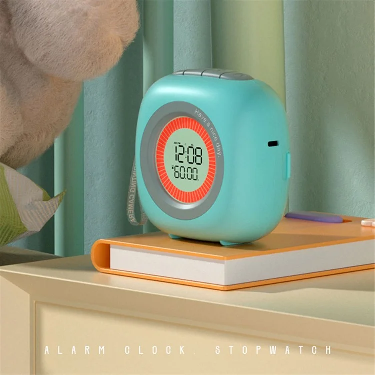 M9 Mini Thermal Printer Wireless Bluetooth-compatible Wrong Question Printer with Alarm Clock - Blue