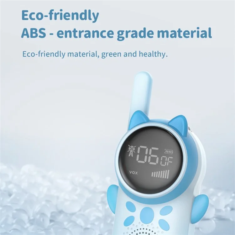 D25 1 Paar 1,5-Zoll-Farbbildschirm-Kinderfunkgeräte mit 3-km-Reichweite, Handfunkgerät-Intercom - Pink+Blau