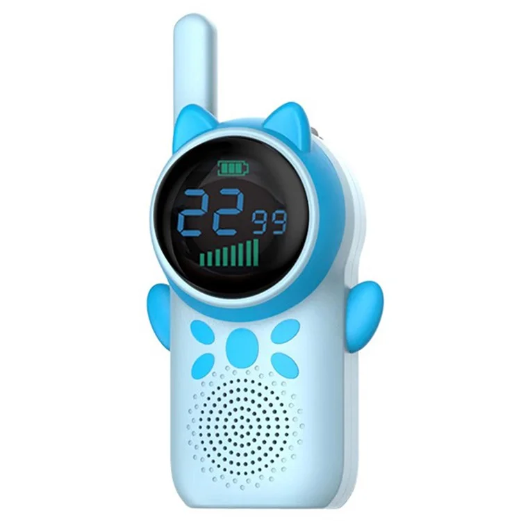 D25 Children Walkie Talkies 1.5-inch Color Screen 3km Range Kids Handheld Radio Interphone - Blue