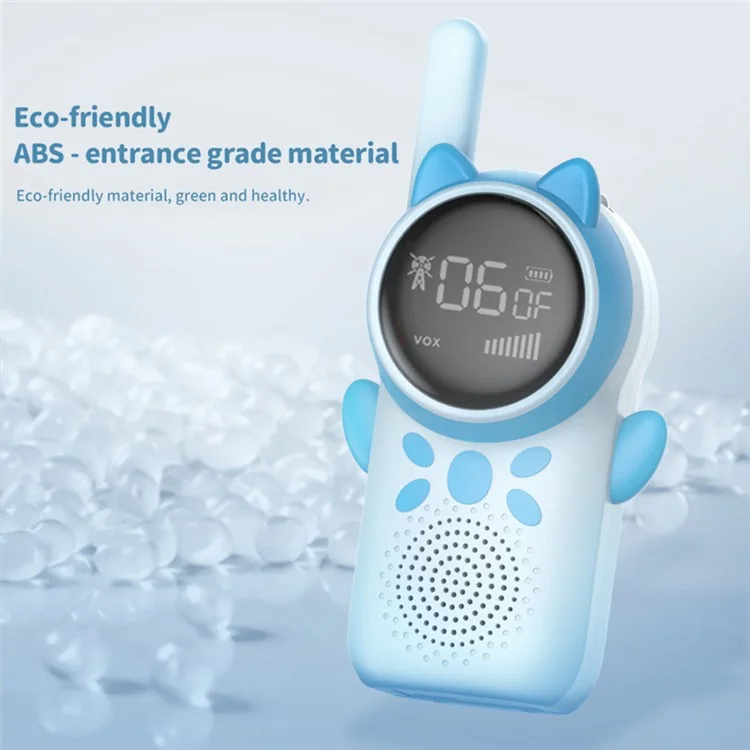 D25 Children Walkie Talkies 1.5-inch Color Screen 3km Range Kids Handheld Radio Interphone - Blue