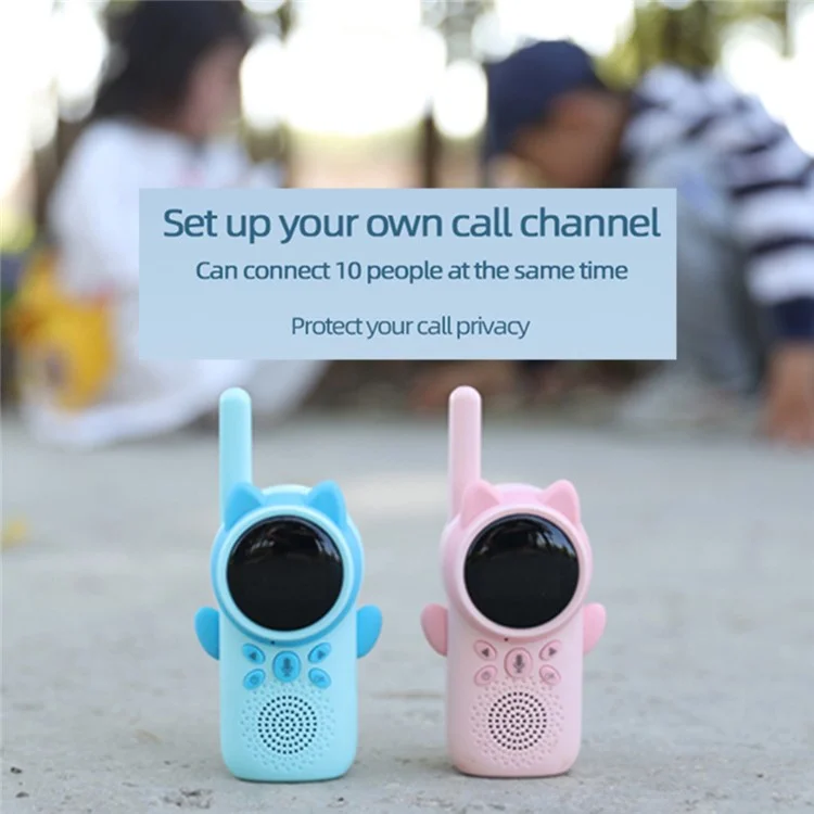 D25 Children Walkie Talkies 1.5-inch Color Screen 3km Range Kids Handheld Radio Interphone - Blue