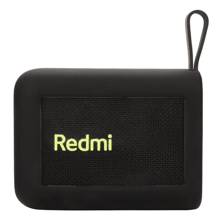 For Xiaomi Redmi Portable Bluetooth-compatible Speaker Silicone Protective Case Anti-Scratch Cover with Strap - Black