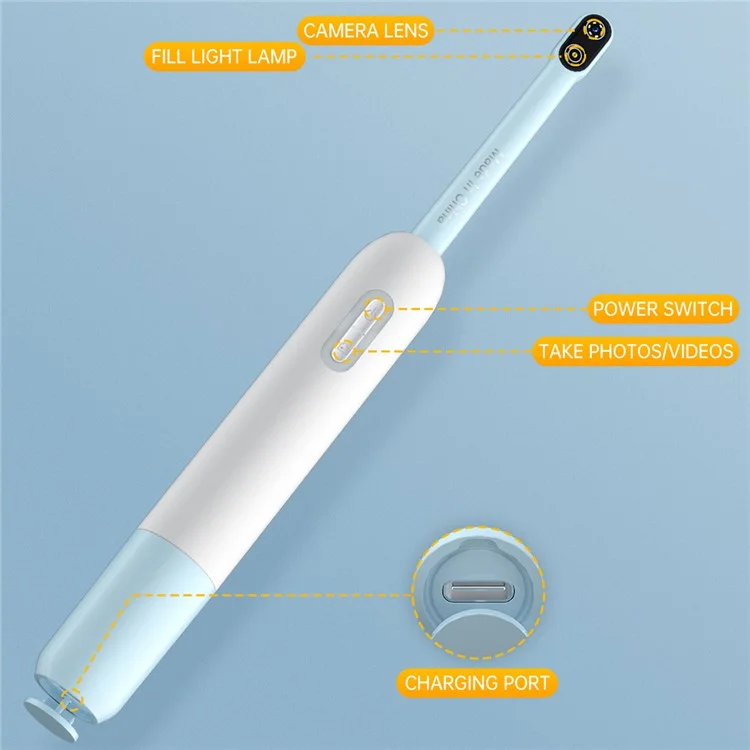 Endoscope dentaire sans fil Z70 2MP avec lumière LED, miroir pour les dents et microscope oral