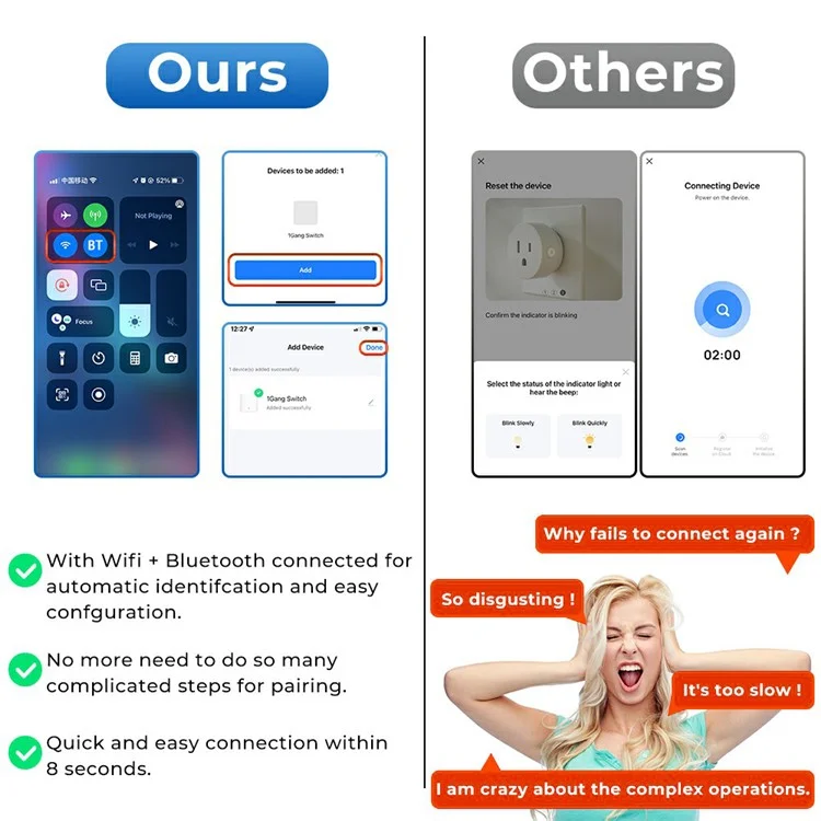 Luz Noturna WiFi Tuya App Control de Voz Inteligente para Residência Detecção de Corpo Humano Infravermelho - Plug EUA