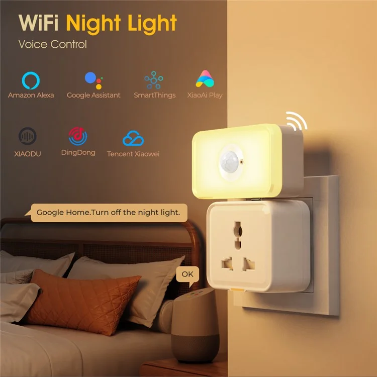 MG-YD101 Human Body Sensor Tuya App Voice Control Intelligent Wireless Night Light