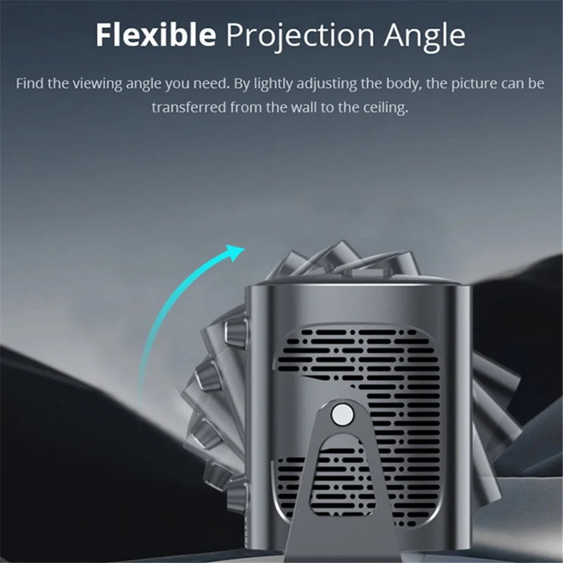 P19 Portable Projector 720P HD Video Android 13 WiFi Bluetooth-compatible Home Theater Office LED Projector - EU Plug