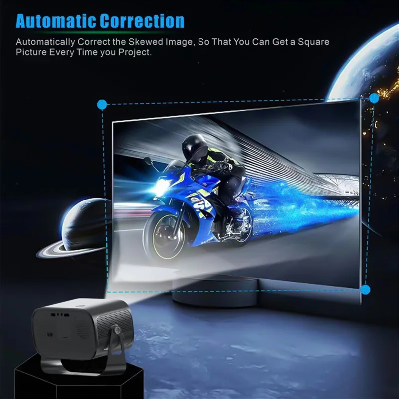 P19 Portable Projector 720P HD Video Android 13 WiFi Bluetooth-compatible Home Theater Office LED Projector - EU Plug
