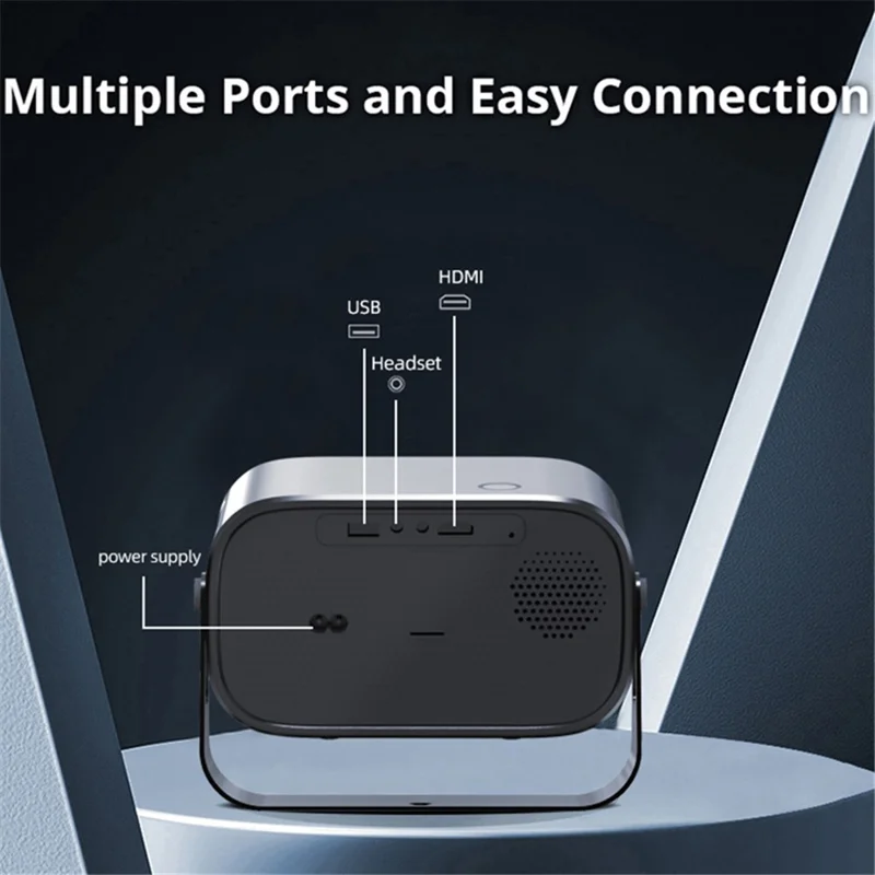 P19 Portable Projector 720P HD Video Android 13 WiFi Bluetooth-compatible Home Theater Office LED Projector - UK Plug