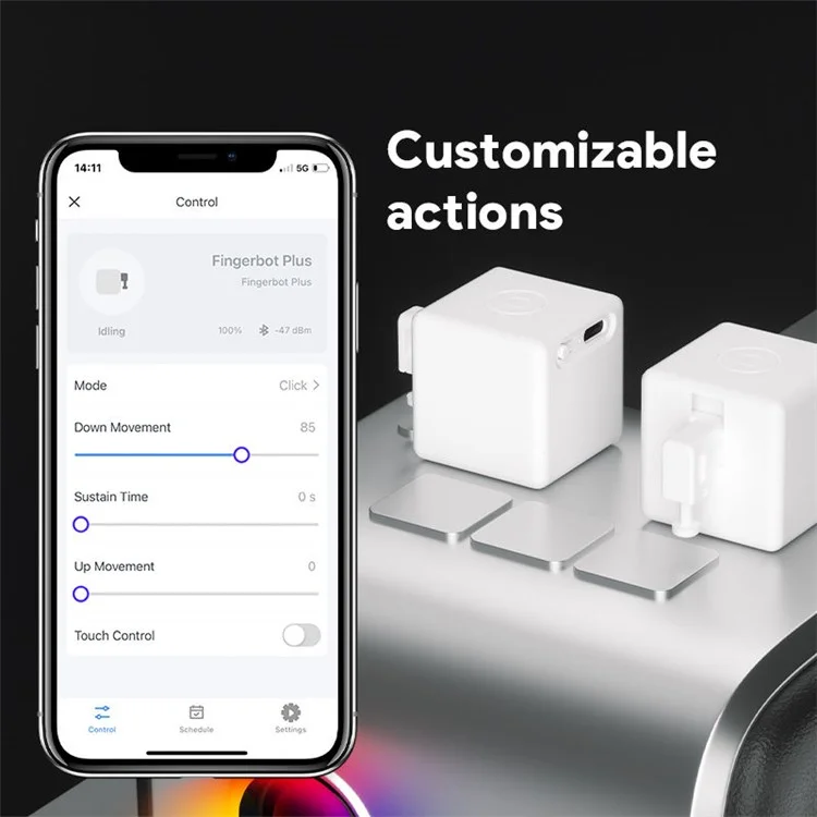 ADFBB531 Recargable Tuya Bluetooth Smart Touch Pusher Arm Fingerbot Plus Switch Button