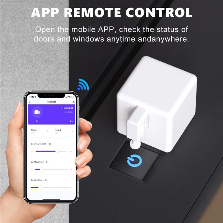 ADFB0201 Fingerbot Switch Voice Control Bluetooth Tuya Smart Switch Button Pusher - Чёрный