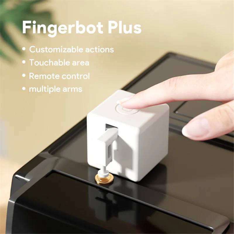 MADFB5321 Bluetooth-compatible Fingerbot Plus Smart Switch Button Pusher Remote Control Fingerbot Hub for Mijia - White
