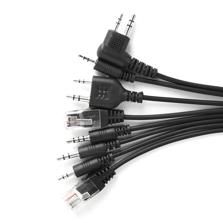 Cable de programación USB JIYKR Walkie Talkie 8 en 1 para radios Kenwood / Baofeng / Motorola / Yaesu / Icom DIY Accessories