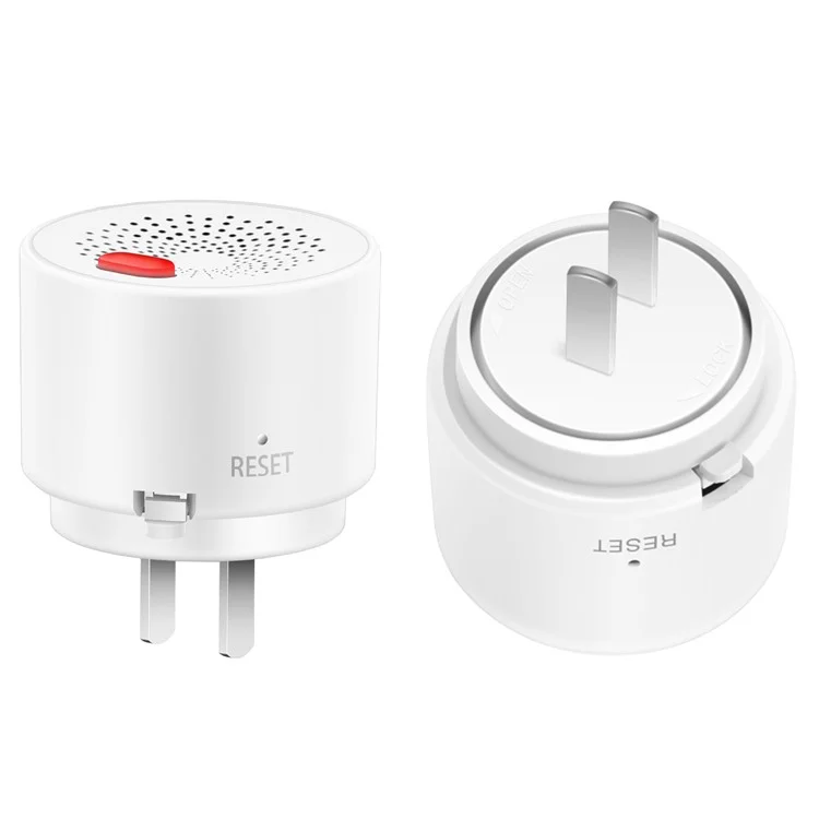 WiFi Gas Leak Sensor Tuya Natural Gas Alarm Plug In Explosive Gas Detector for Home - US Plug