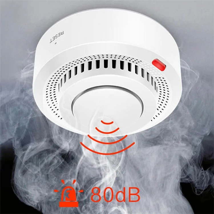 Tuya Zigbee Smoke Detector Real Time Monitoring Smoke Sensor Alarm Works with Alexa / Google Assistant