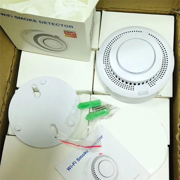 WiFi Smart Smoke Detector Tuya App Controlled Smoke Sensor Alarm Device