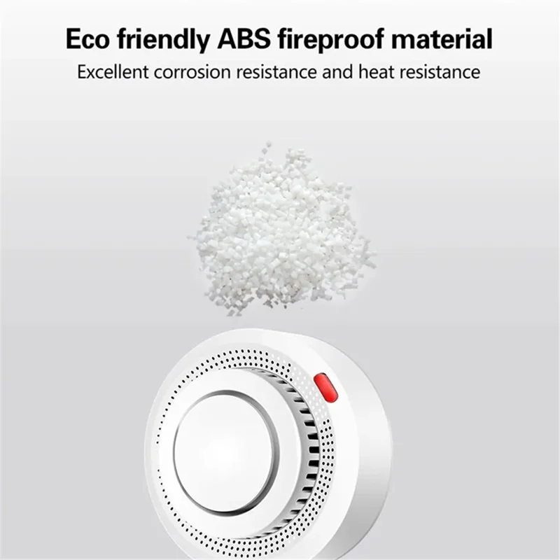 WiFi Smart Smoke Detector Tuya App Controlled Smoke Sensor Alarm Device