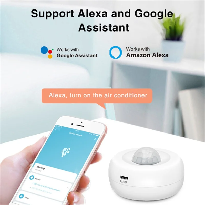 Sensor de Presença Humana Tuya Zigbee 3.0 Detecção de Movimento Sensor PIR