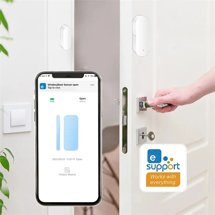 Tuya Smart Zigbee Door Magnetic Sensor Home Security Anti-Theft Alarm Window Door Open Detector