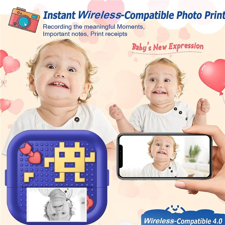 X3 Building Block Design Mini Bluetooth-compatible Thermal Printer Portable Handheld Inkless Printer