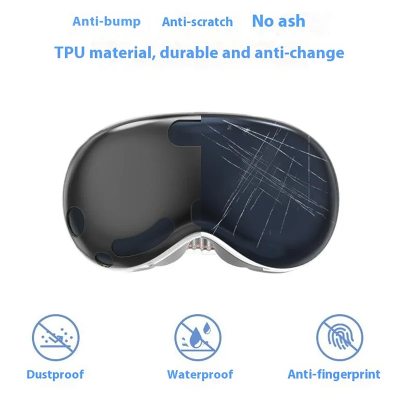 For Apple Vision Pro Case Transparent TPU Anti-scratch VR Protective Cover - Transparent
