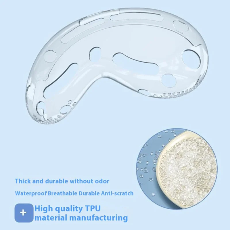 For Apple Vision Pro Case Transparent TPU Anti-scratch VR Protective Cover - Transparent