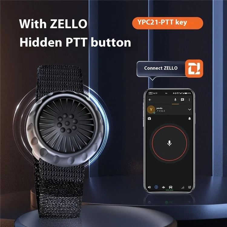 YPC21 per Zello IP67 Waterproof Wireless Bluetooth PTT Button Switch per Ios / Android