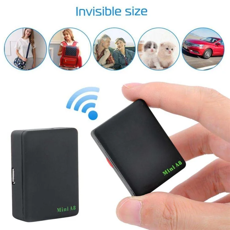 A8 Mini Vehicle Locator Car GPS Tracker Pet Anti-Lost Tracking Device Kids Locator SOS Emergency Call
