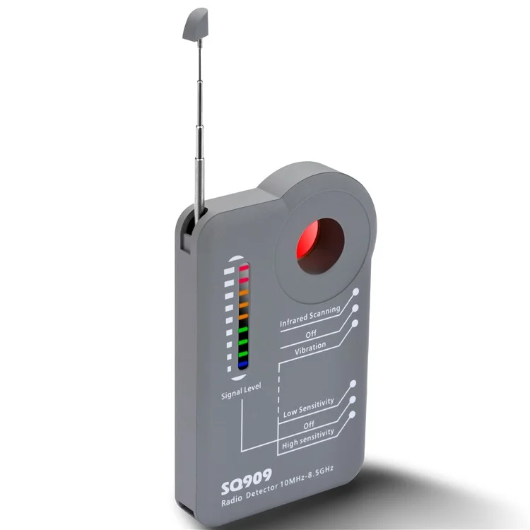 SQ909 Drahtloser RF-Signaldetektor, versteckte Kameradetektoren, GPS-Tracker, Scanning-Gerät