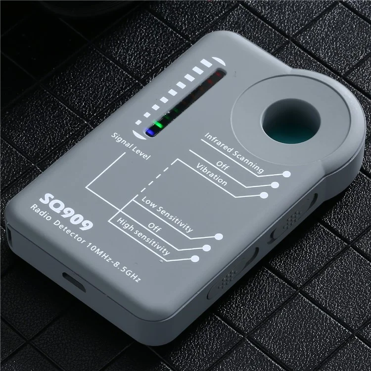 SQ909 Drahtloser RF-Signaldetektor, versteckte Kameradetektoren, GPS-Tracker, Scanning-Gerät