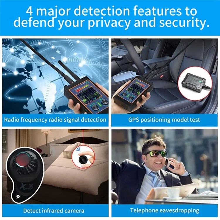 P7000 High Sensitivity Wireless RF Signal Hidden Camera Detector Scan Magnetic GPS Locator