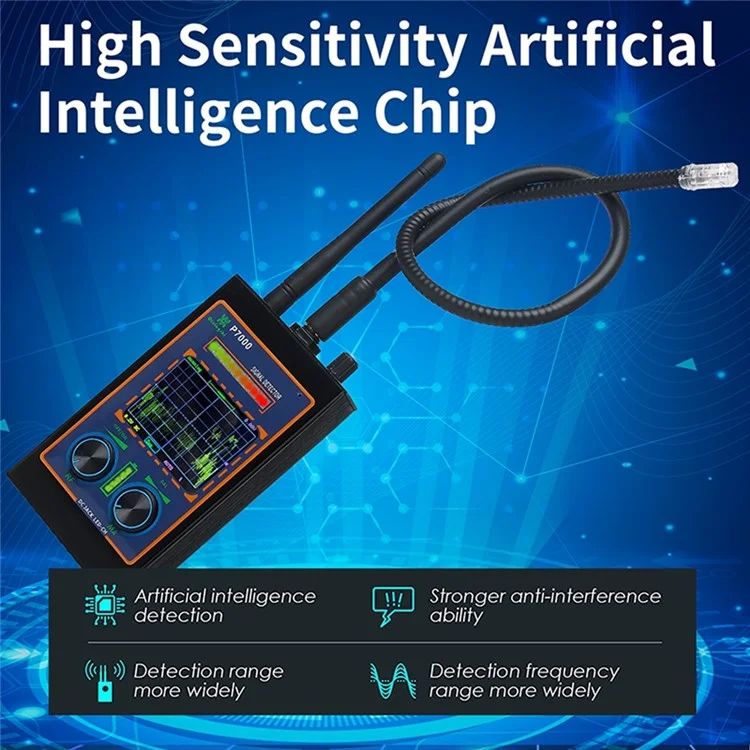 P7000 High Sensitivity Wireless RF Signal Hidden Camera Detector Scan Magnetic GPS Locator