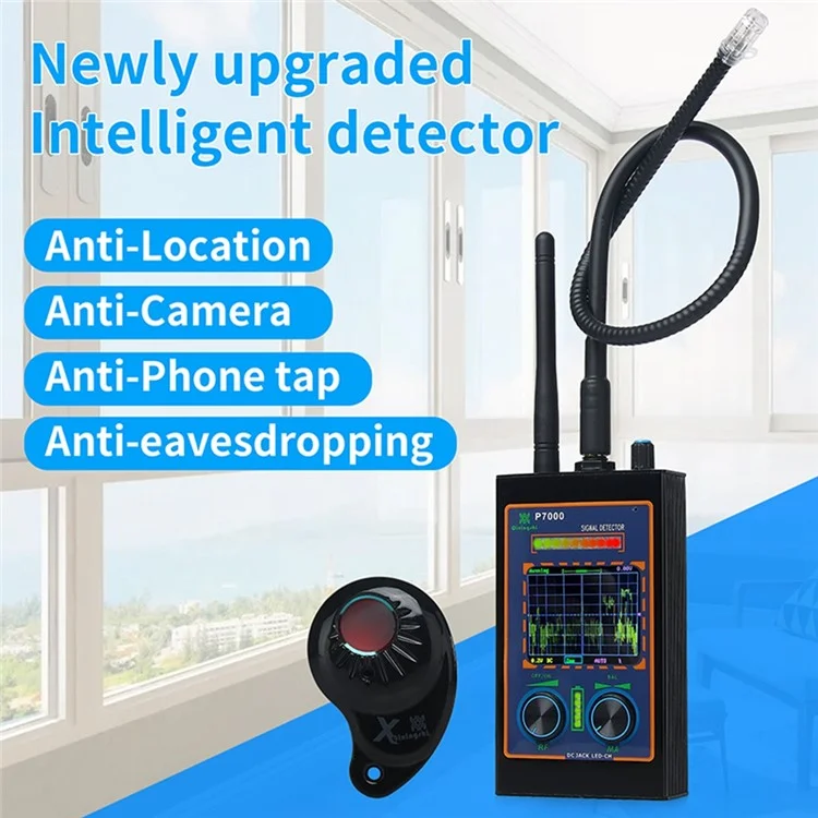 P7000 High Sensitivity Wireless RF Signal Hidden Camera Detector Scan Magnetic GPS Locator