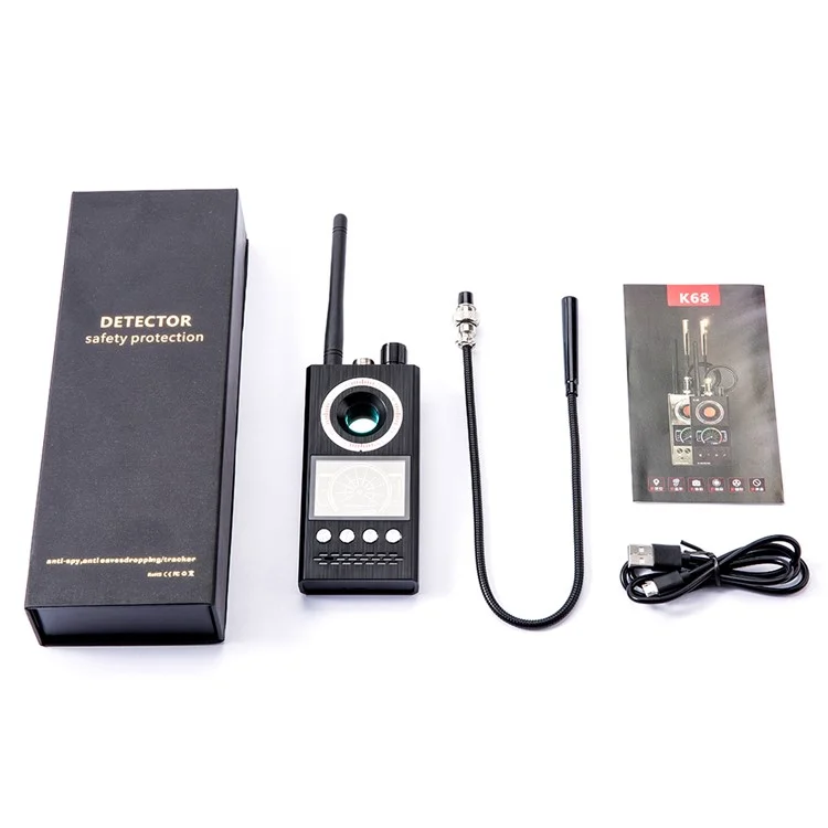 Детектор сигналов K68 Wireless, обнаружитель RF жучков, антишпионская камера, детектор GPS-трекеров, улучшенная версия - шампанское золото