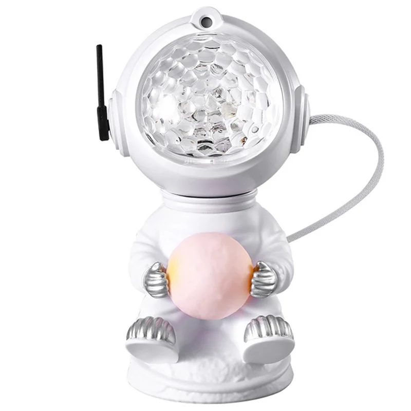 JN2317 Cartoon Astronaut Projection Lamp Water Ripple Starry Sky Projector Decorative Night Light
