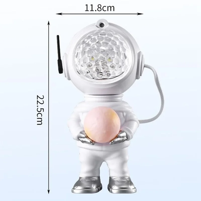 Lampe de projection JN2318 Water Ripple Starry Sky avec design d'astronaute de dessin animé