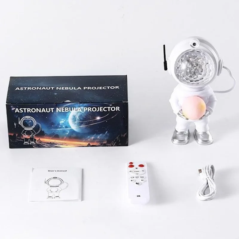 Lampe de projection JN2318 Water Ripple Starry Sky avec design d'astronaute de dessin animé