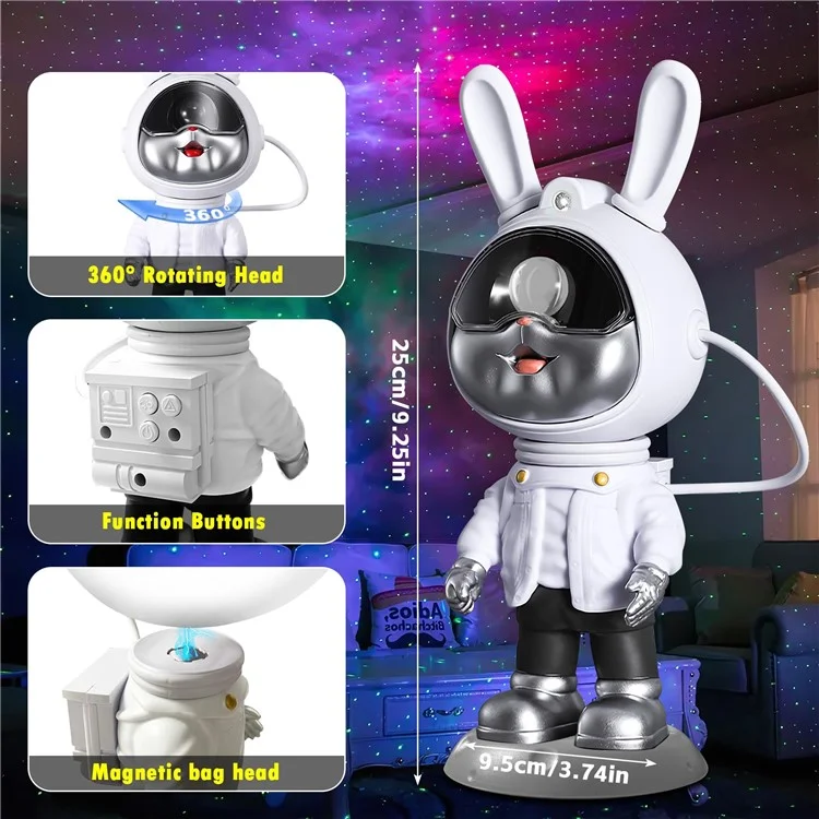 k2309 Space Rabbit Brightness Adjustable Starry Sky Projection Lamp Atmosphere Night Light