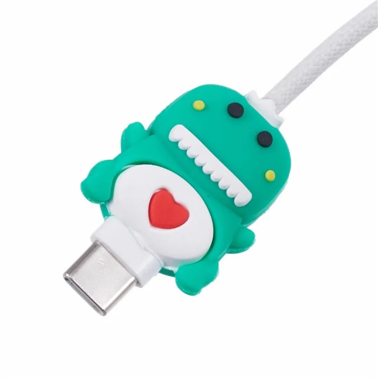 Cartoon Silicone Cable Protector Cord Saver USB Cable Buddies Holder for Smartphone - B